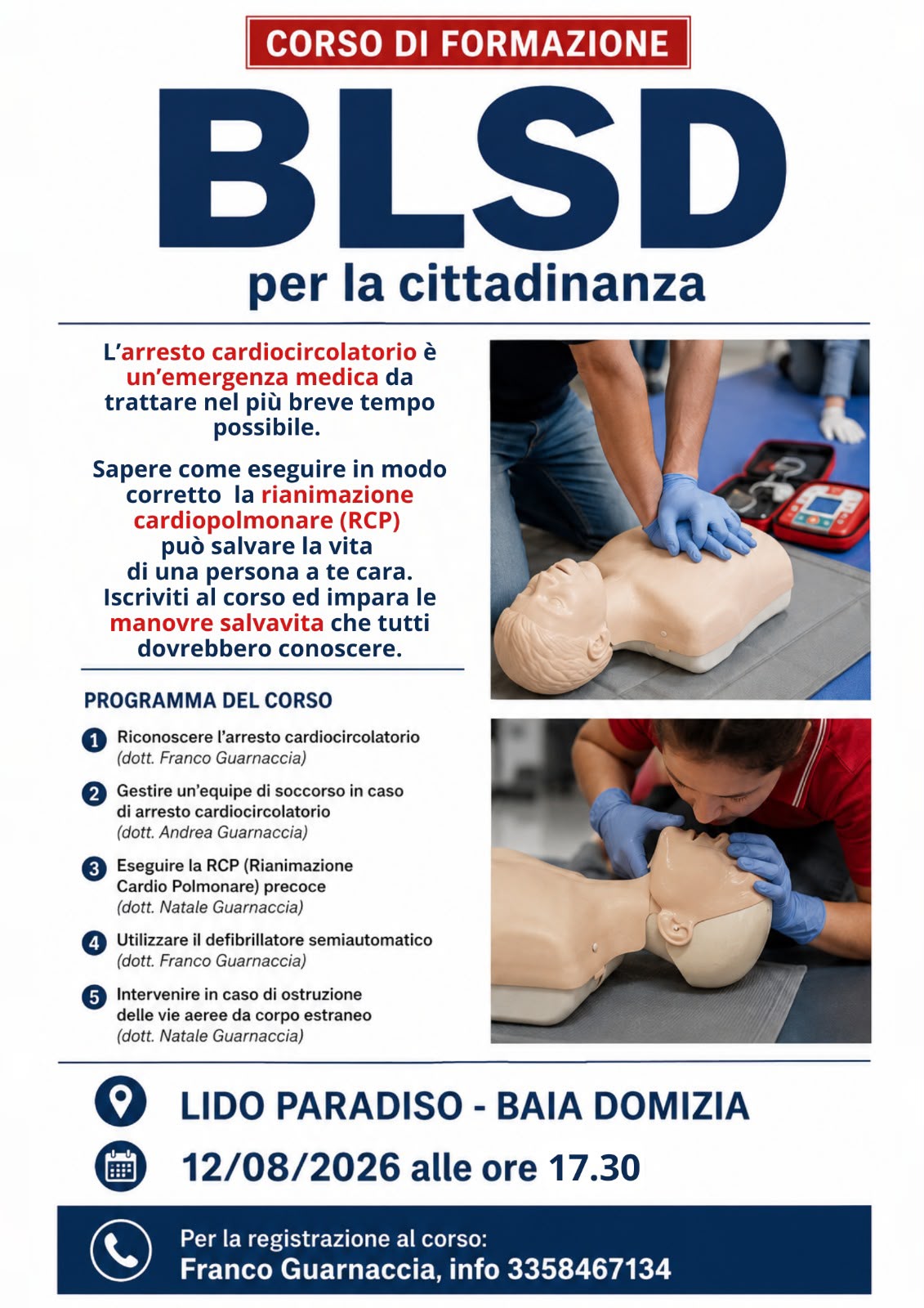CORSO BLSD PER LA CITTADINANZA ANNO 2026